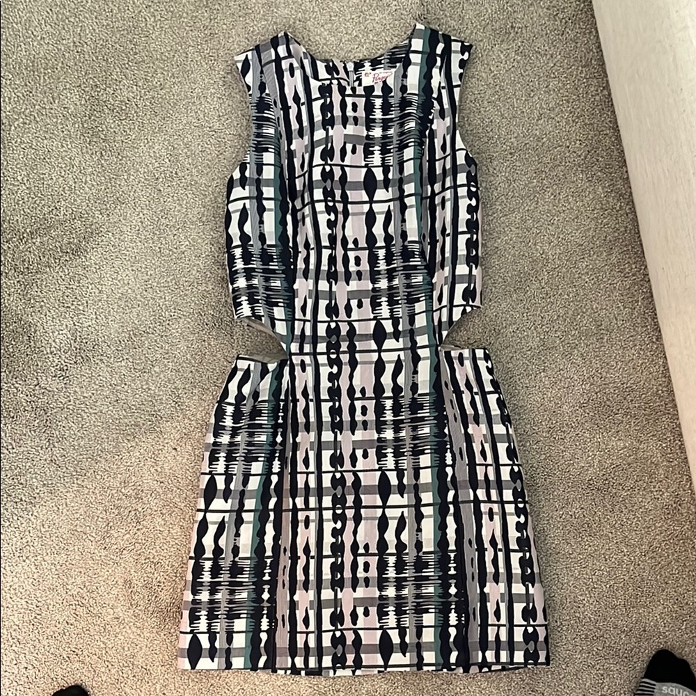 Stylish navy & lavender Patterned Dress